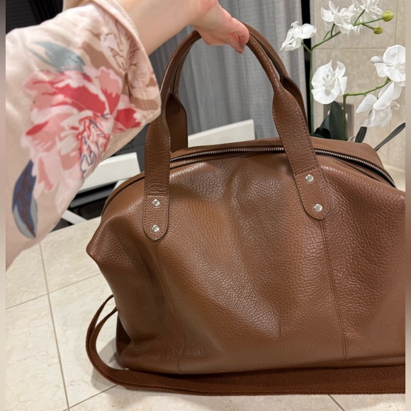 Cole Haan Brown Leather Duffel Bag - Picture 1 of 10
